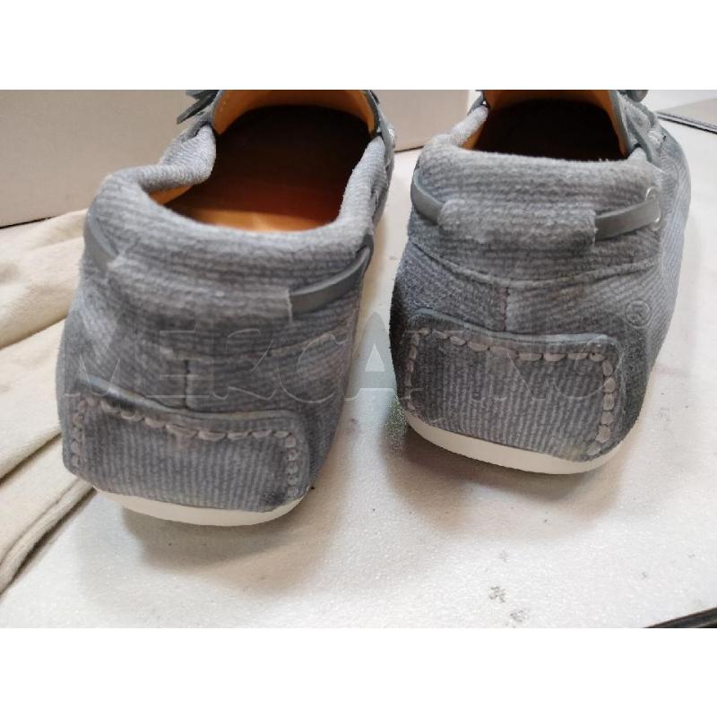 MOCASSINI PELLE UOMO SANTONI GRIGIO DELAVE  | Mercatino dell'Usato Roma talenti 3