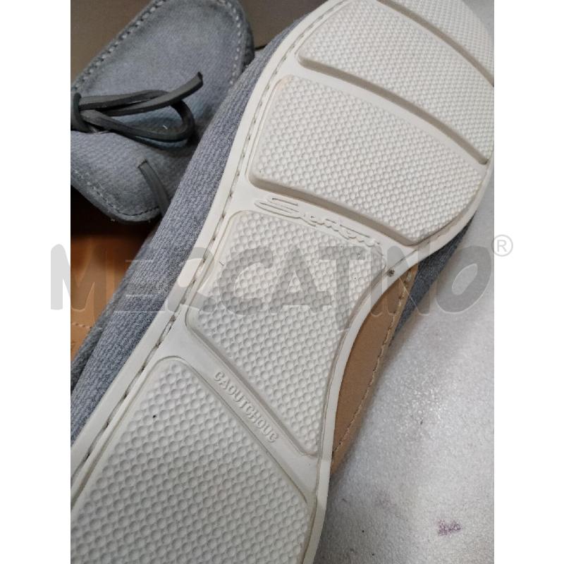 MOCASSINI PELLE UOMO SANTONI GRIGIO DELAVE  | Mercatino dell'Usato Roma talenti 5