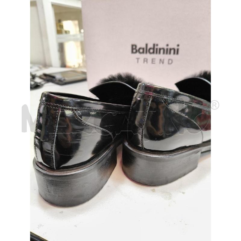 MOCASSINI  BALDININI NERO VERNICE FRANGE PELO STRASS | Mercatino dell'Usato Roma talenti 3