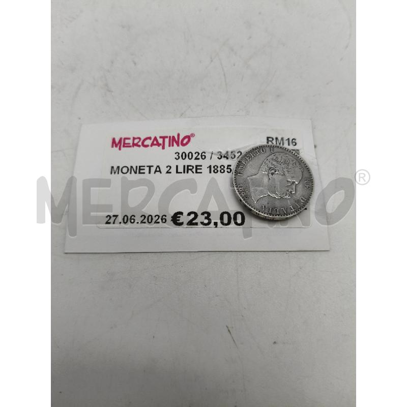 MONETA 2 LIRE 1885 | Mercatino dell'Usato Roma talenti 1