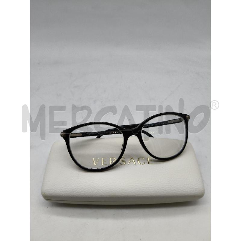 MONTATURA OCCHIALI VERSACE ACETATO NERO MEDUSA ANGOLO  | Mercatino dell'Usato Roma talenti 4