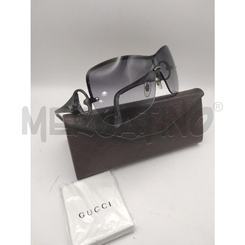 OCCHIALI SOLE GUCCI MASCHERINA NERA SFUMATA CHIODO SATINATO ASTA  | Mercatino dell'Usato Roma talenti 1
