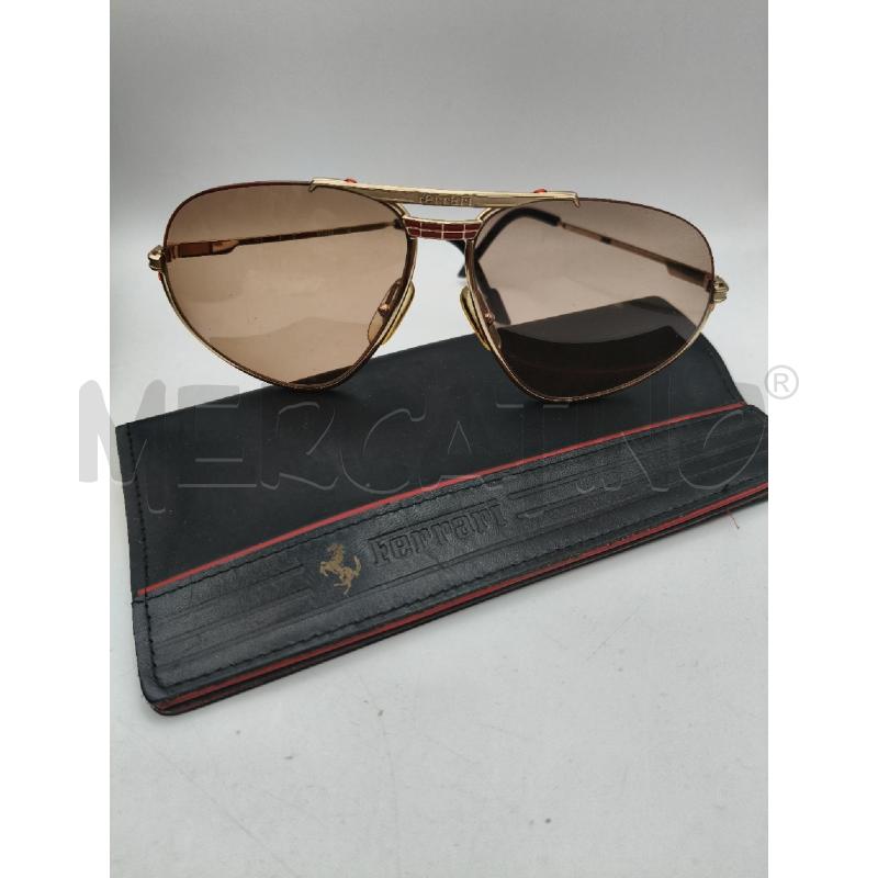 OCCHIALI UOMO FERRARI VINTAGE AVIATOR DORATO  | Mercatino dell'Usato Roma talenti 1