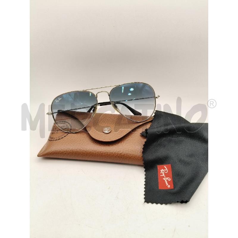 OCCHIALI U RAY BAN AVIATOR MET LENTE SFUM CEL | Mercatino dell'Usato Roma talenti 1
