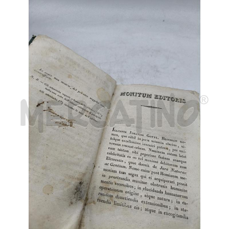 OH. GOTTH. HEINECCII JC. TOMO I 1829 | Mercatino dell'Usato Roma talenti 4