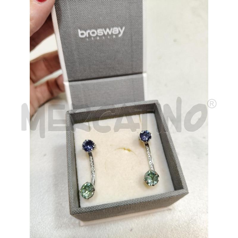 ORECCHINI BROSWEY LBOO PENDE RIGIDO PIETRE BLU VER STRASS  | Mercatino dell'Usato Roma talenti 1