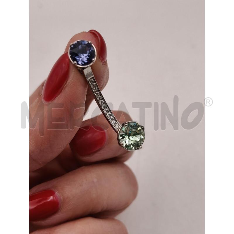 ORECCHINI BROSWEY LBOO PENDE RIGIDO PIETRE BLU VER STRASS  | Mercatino dell'Usato Roma talenti 2