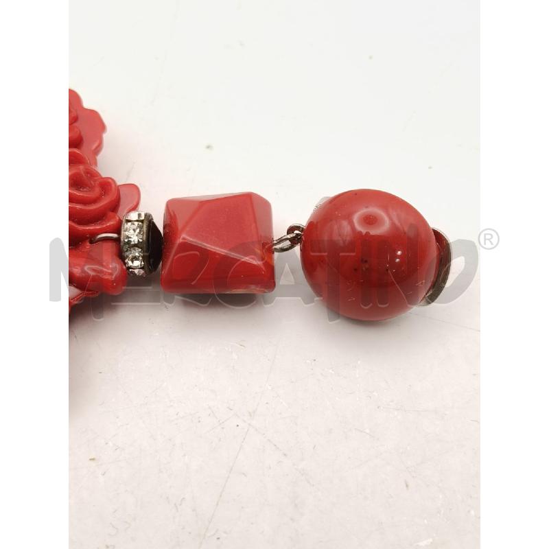 ORECCHINI CLIP PEND MAXI BOUQUET ROSSO  | Mercatino dell'Usato Roma talenti 3