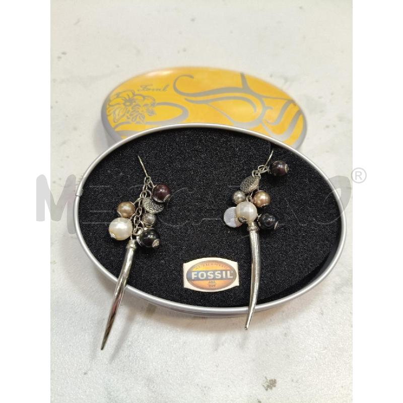 ORECCHINI FOSSIL CASCATA PALLINE CORNO | Mercatino dell'Usato Roma talenti 1