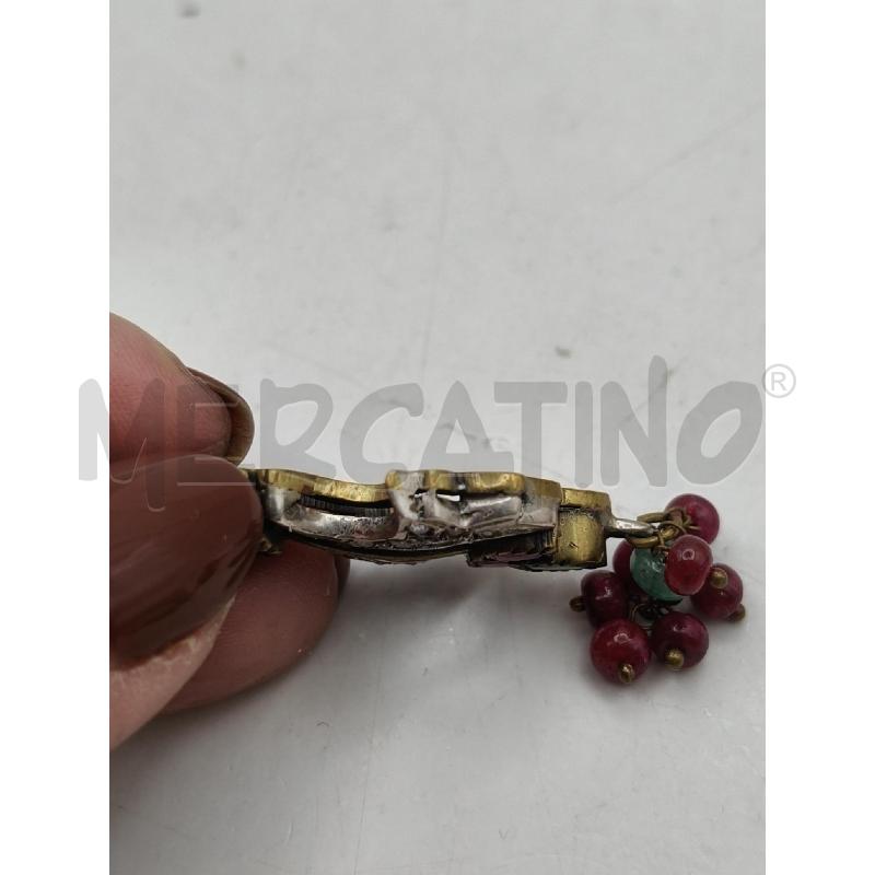 ORECCHINI FUSION PEND FOGLIE DIAM/RUB/SMER  | Mercatino dell'Usato Roma talenti 4
