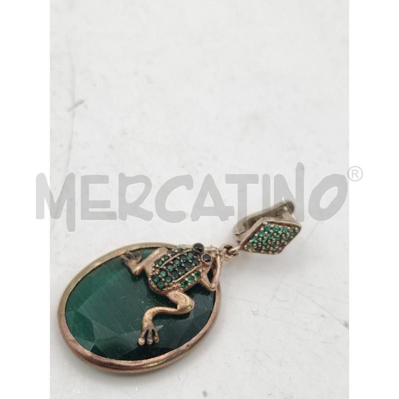 ORECCHINI FUSION ROSE ROMBO/ PIETRA VERDE RANA  | Mercatino dell'Usato Roma talenti 2