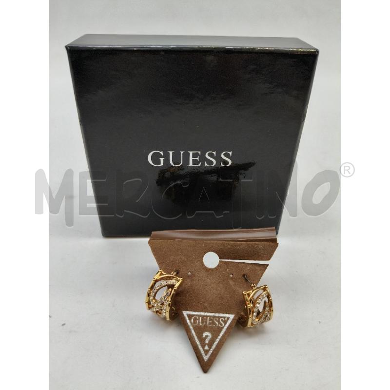 ORECCHINI GUESS CERCHIO LARGO DOR LOGO STRASS | Mercatino dell'Usato Roma talenti 1