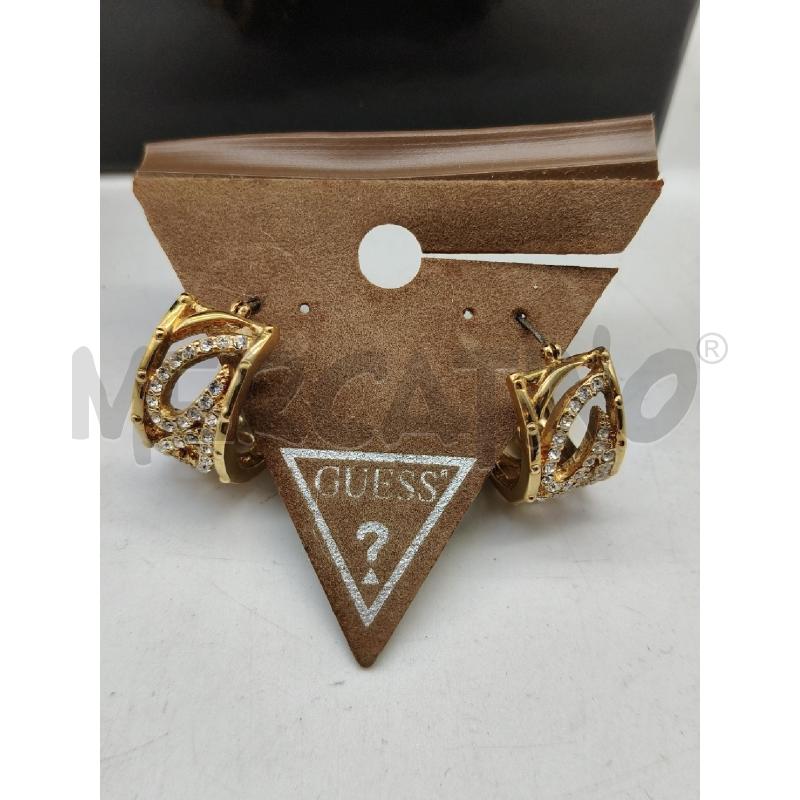 ORECCHINI GUESS CERCHIO LARGO DOR LOGO STRASS | Mercatino dell'Usato Roma talenti 2