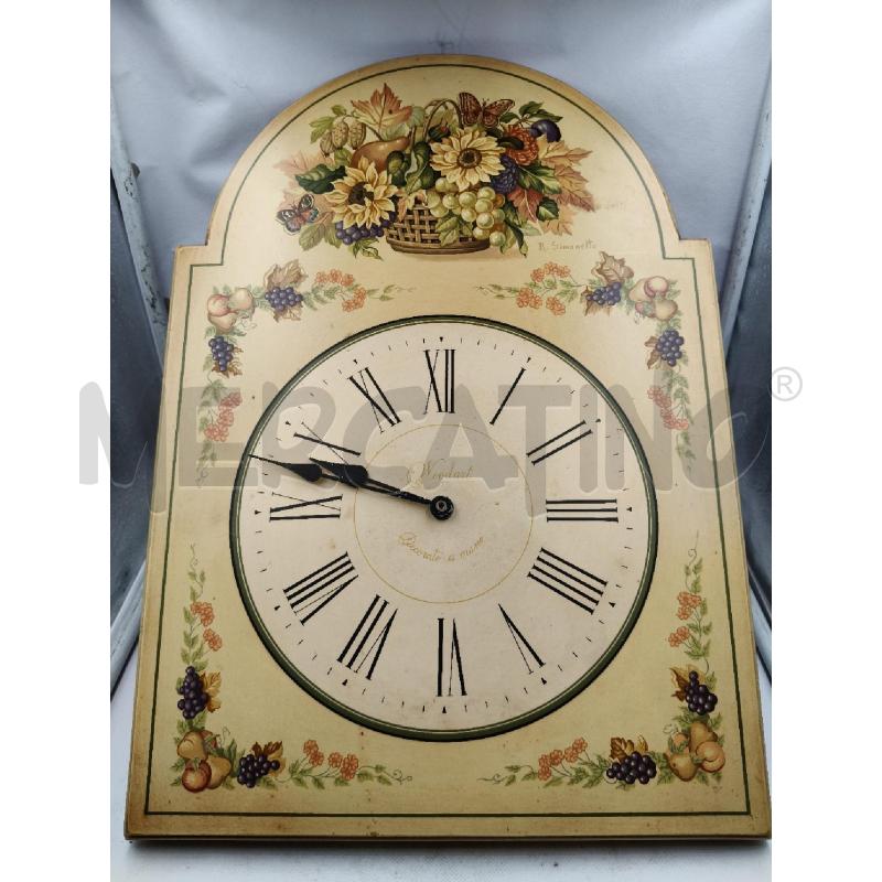 OROLOGIO MURALE LEGNO FIORI  | Mercatino dell'Usato Roma talenti 1