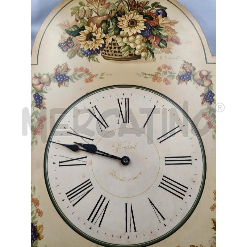 OROLOGIO MURALE LEGNO FIORI  | Mercatino dell'Usato Roma talenti 2