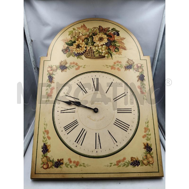 OROLOGIO MURALE LEGNO FIORI  | Mercatino dell'Usato Roma talenti 3