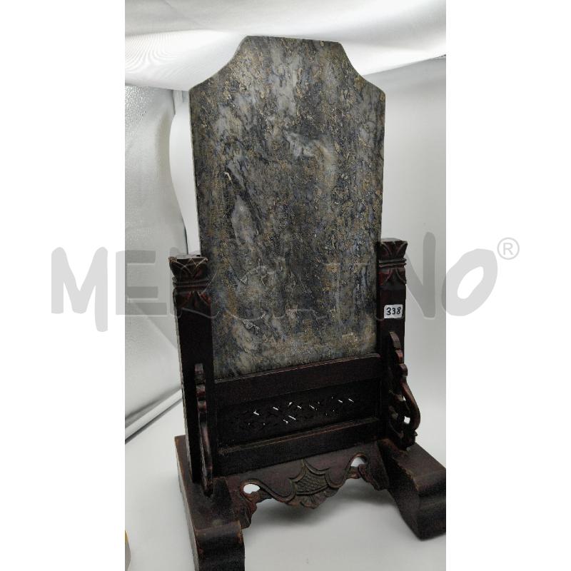 PARAVENTO ORIENT PIETRA DURA DIPINTA BASE TEAK  | Mercatino dell'Usato Roma talenti 4