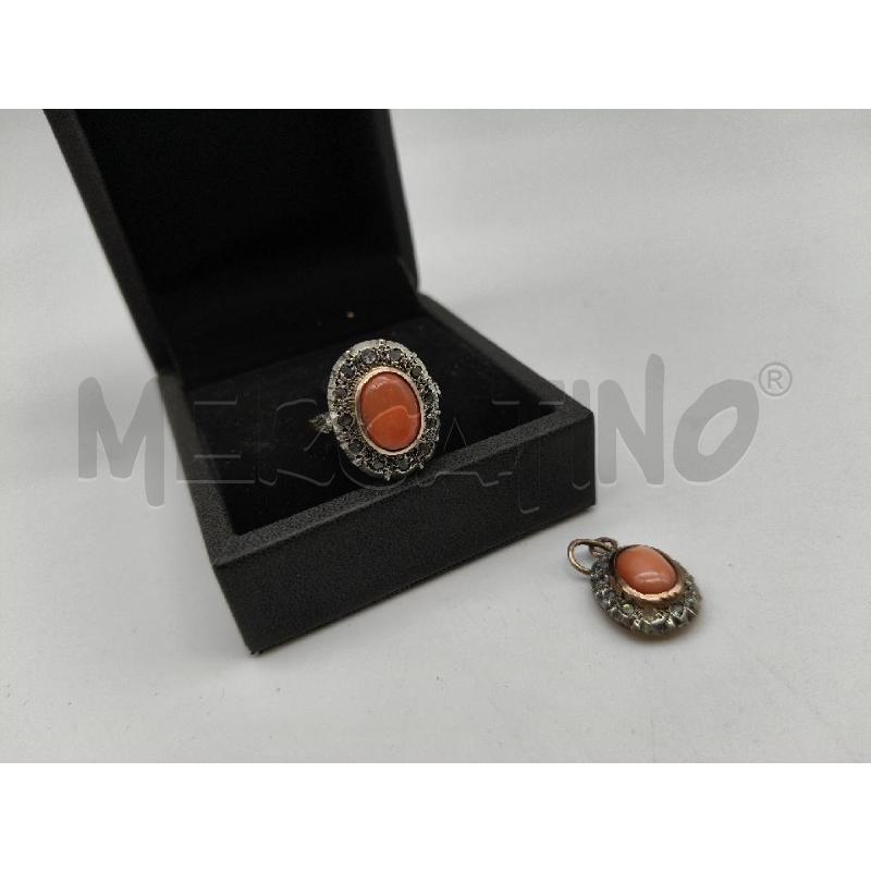 PENDENTE+ANELLO VITTORIANO CORALLO | Mercatino dell'Usato Roma talenti 2