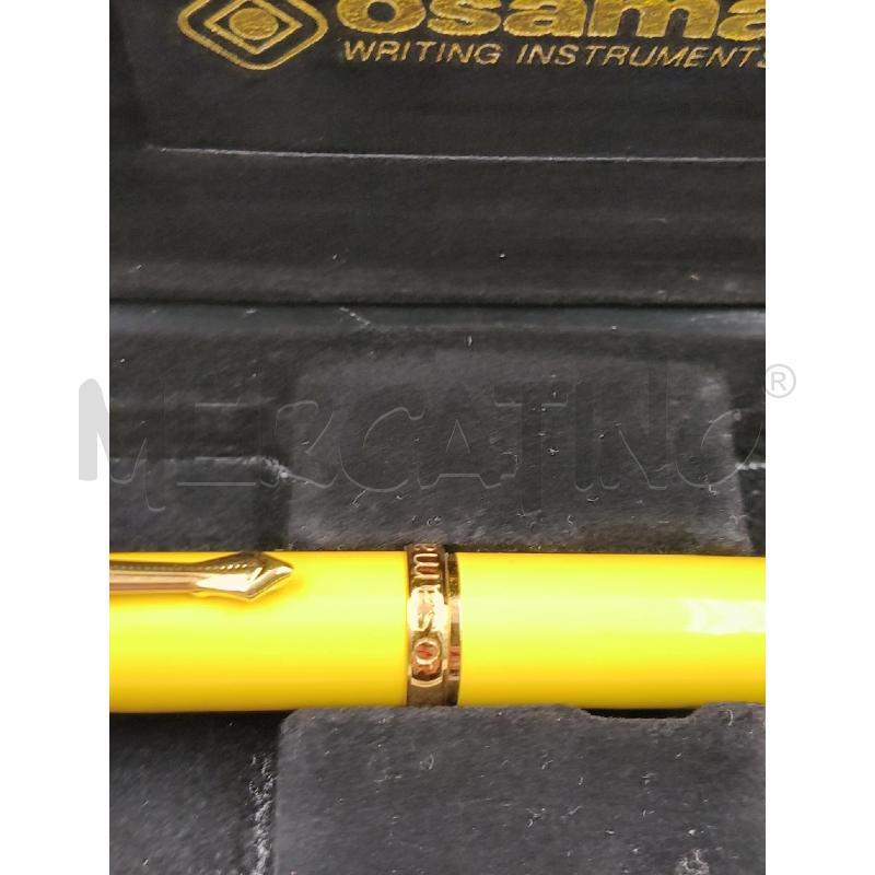 PENNA STILO OSAMA GIALLA CON SCATOLA | Mercatino dell'Usato Roma talenti 2