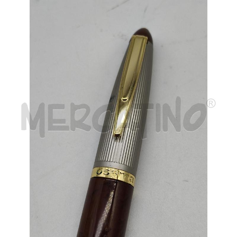 PENNA STILO OSAMA MARRONE CAPPUCCIO ARGENTATO | Mercatino dell'Usato Roma talenti 2
