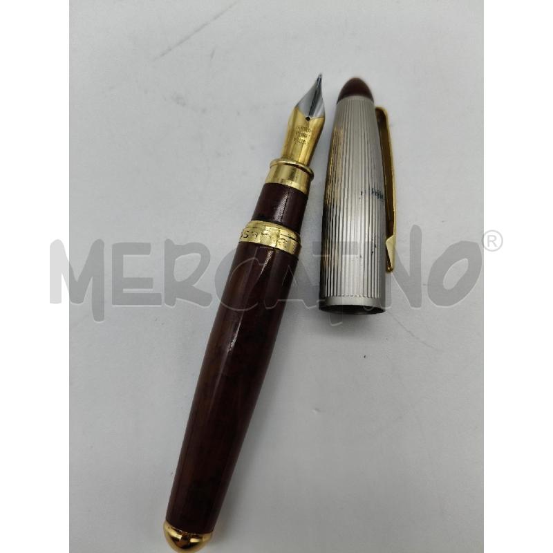 PENNA STILO OSAMA MARRONE CAPPUCCIO ARGENTATO | Mercatino dell'Usato Roma talenti 3