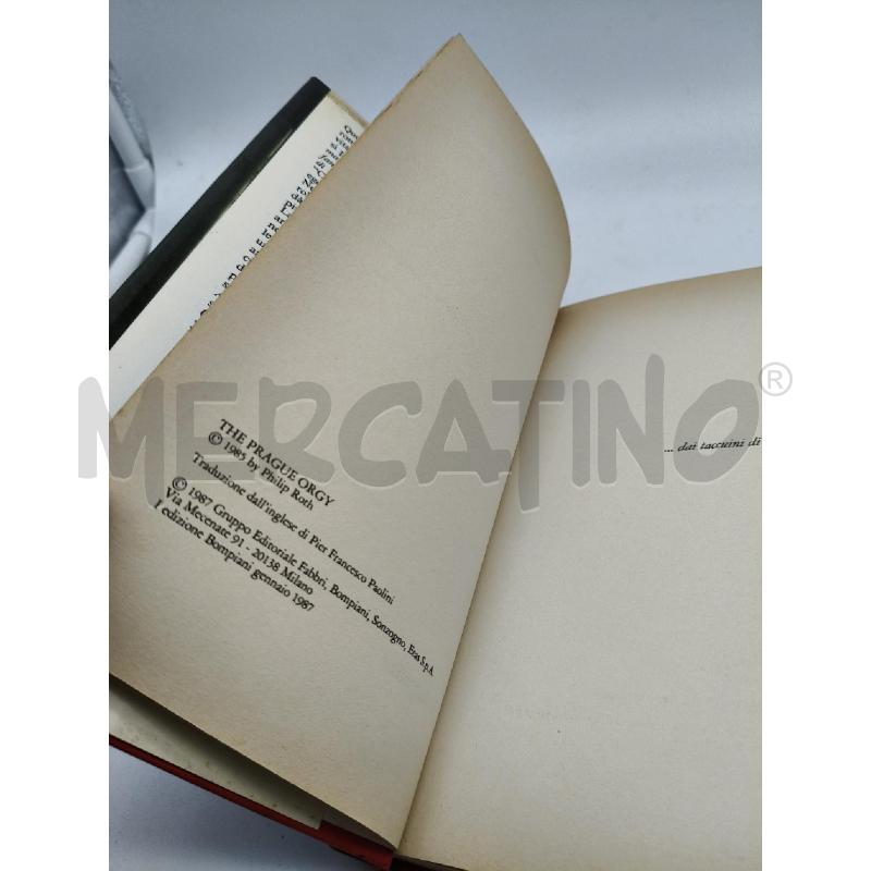 PHILIP ROTH L'ORGIA DI PRAGA | Mercatino dell'Usato Roma talenti 3
