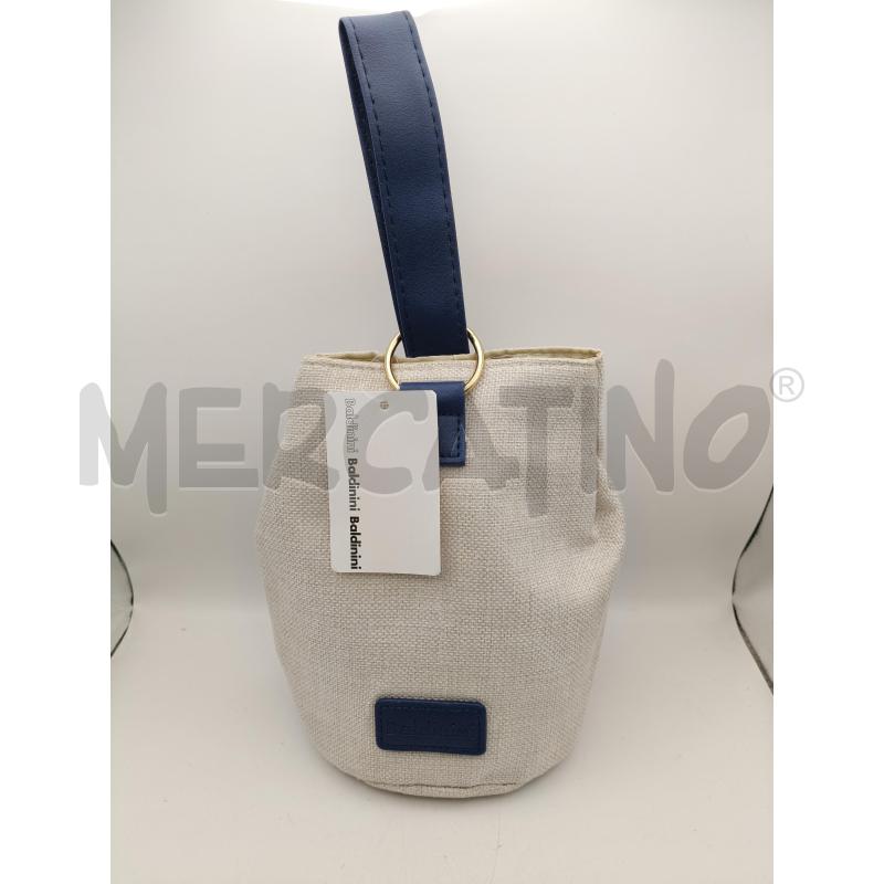 POCHETTE BALDININI CANVAS BEI MANIGLIA BLU | Mercatino dell'Usato Roma talenti 1