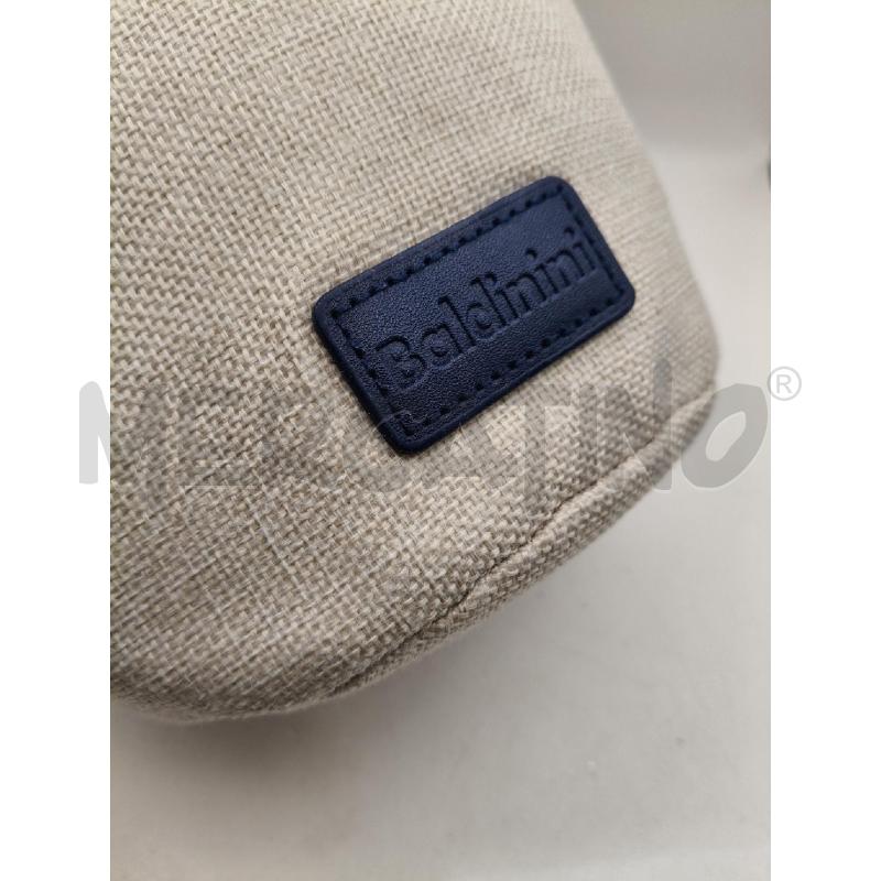 POCHETTE BALDININI CANVAS BEI MANIGLIA BLU | Mercatino dell'Usato Roma talenti 3