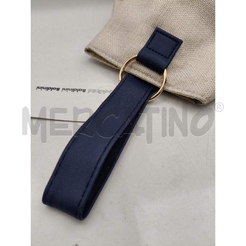 POCHETTE BALDININI CANVAS BEI MANIGLIA BLU | Mercatino dell'Usato Roma talenti 4