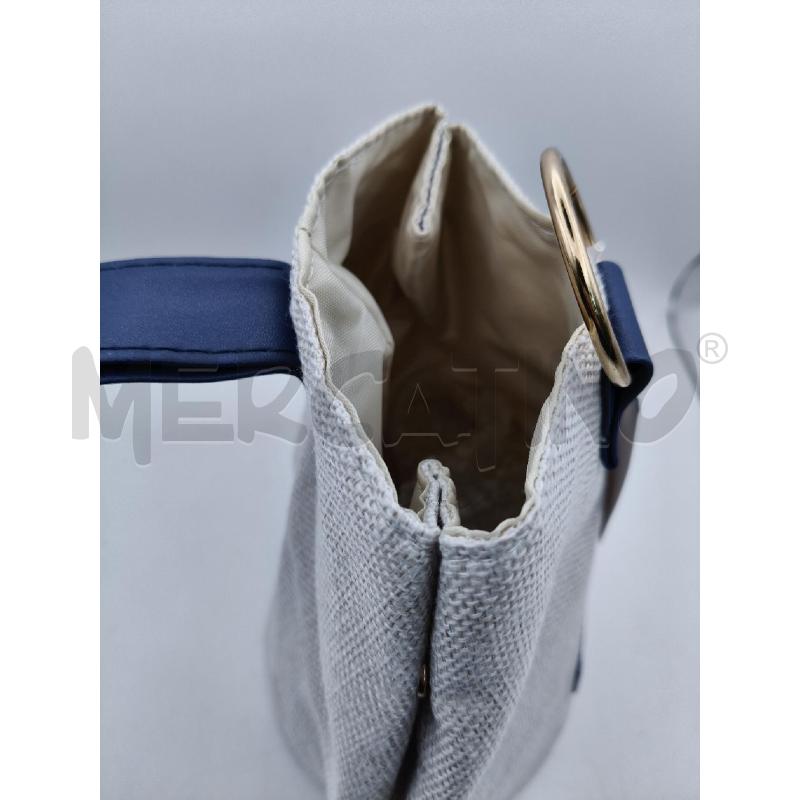 POCHETTE BALDININI CANVAS BEI MANIGLIA BLU | Mercatino dell'Usato Roma talenti 5