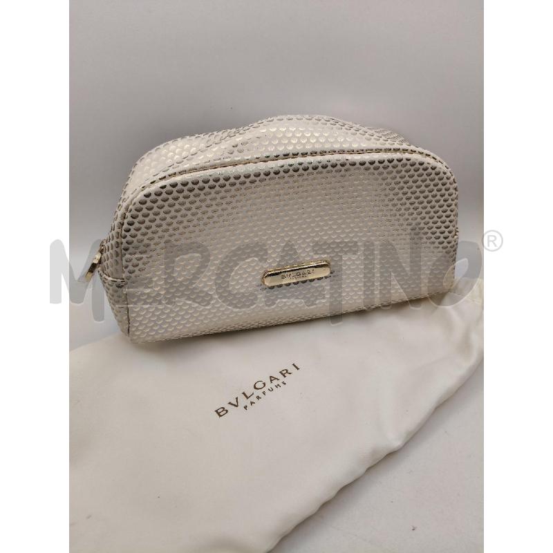 POCHETTE BULGARI PARFUM BEIGE ORO  | Mercatino dell'Usato Roma talenti 1