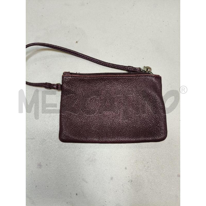 POCHETTE BUSTA COCCINELLE PELLE MART VIOLA | Mercatino dell'Usato Roma talenti 1