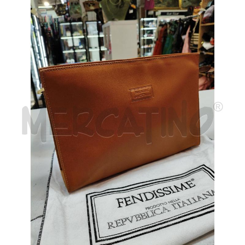 POCHETTE BUSTA FENDISSIME ARANCIO MONETA DORATA  | Mercatino dell'Usato Roma talenti 1