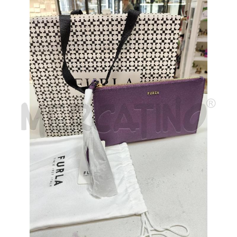 POCHETTE BUSTINA FURLA VIOLA SAFFIANO | Mercatino dell'Usato Roma talenti 1