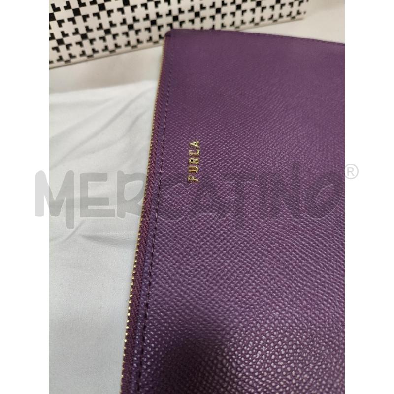 POCHETTE BUSTINA FURLA VIOLA SAFFIANO | Mercatino dell'Usato Roma talenti 2