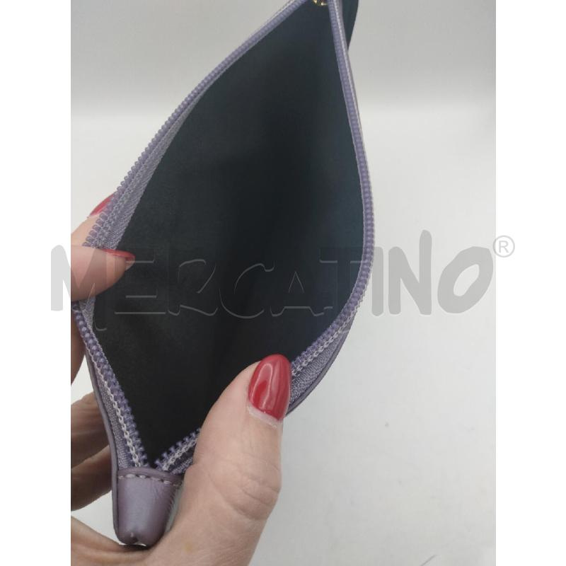 POCHETTE BUSTINA PIQUADRO VIOLA NERO MANIGLIA | Mercatino dell'Usato Roma talenti 3