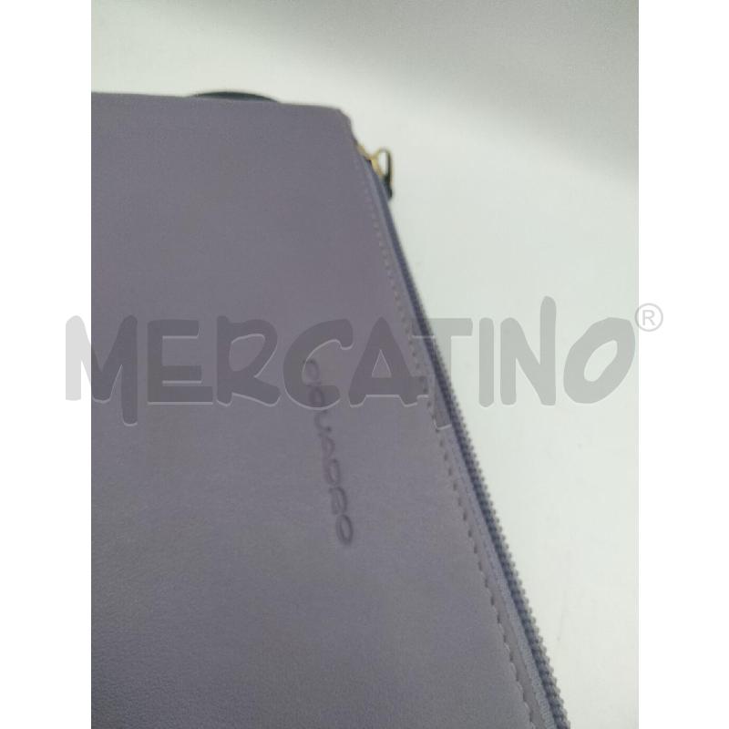 POCHETTE BUSTINA PIQUADRO VIOLA NERO MANIGLIA | Mercatino dell'Usato Roma talenti 4
