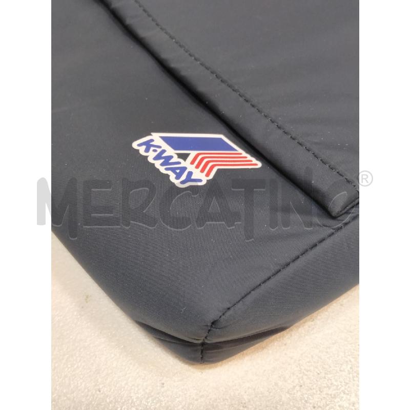 POCHETTE NYLON K WAY BLU MANICO TRASP TONDO  | Mercatino dell'Usato Roma talenti 2