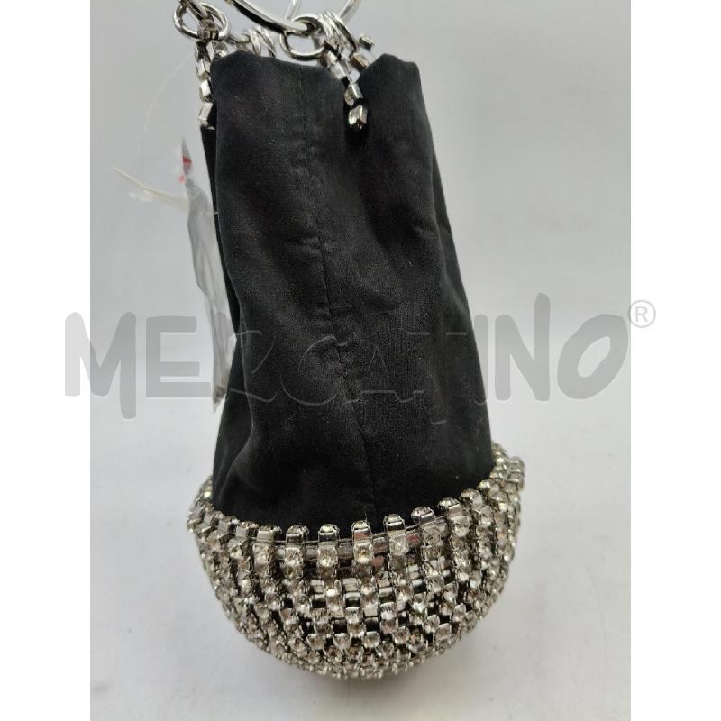 POCHETTE TROTTOLA TESS NE/SEMISFERA STRASS MANICI TONDI MET | Mercatino dell'Usato Roma talenti 2