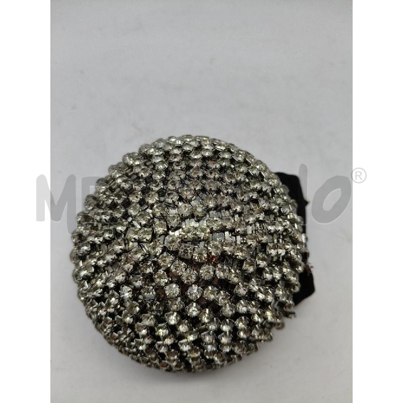 POCHETTE TROTTOLA TESS NE/SEMISFERA STRASS MANICI TONDI MET | Mercatino dell'Usato Roma talenti 3