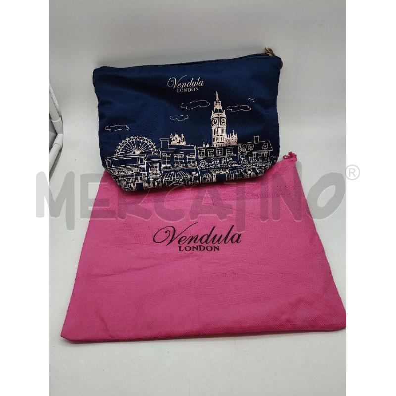 POCHETTE VENDULA BLU PAESAGGIO ROSA | Mercatino dell'Usato Roma talenti 1