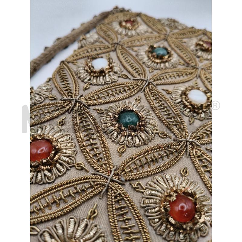 POCHETTE VINT CHAMPAGNE DECO FILI DOR FIORI PIETRE COL | Mercatino dell'Usato Roma talenti 3