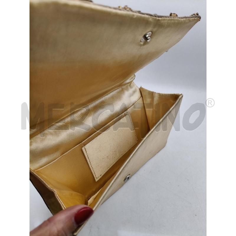 POCHETTE VINT CHAMPAGNE DECO FILI DOR FIORI PIETRE COL | Mercatino dell'Usato Roma talenti 5