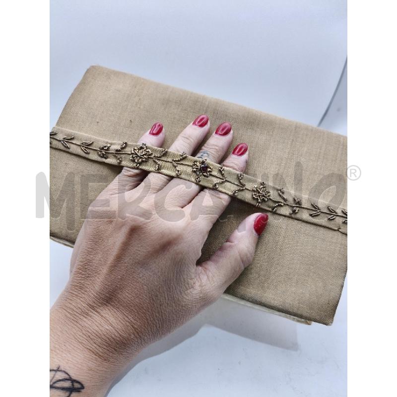 POCHETTE VINT CHAMPAGNE DECO FILI DOR FIORI PIETRE MAG | Mercatino dell'Usato Roma talenti 4