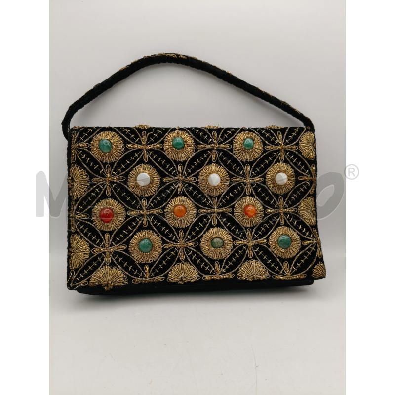 POCHETTE VINT NE DECO FILI DOR FIORI PIETRE COL | Mercatino dell'Usato Roma talenti 1