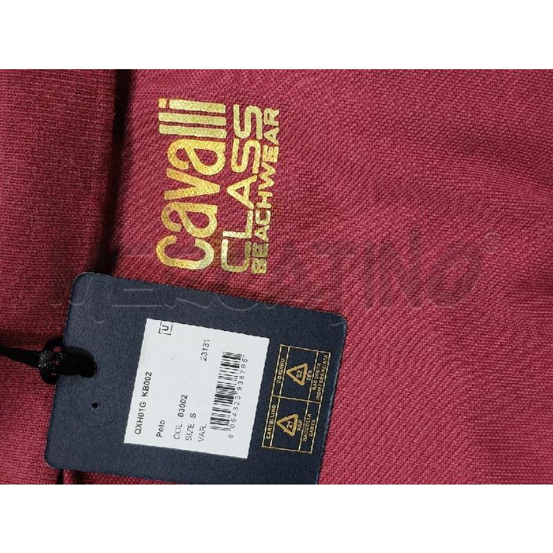POLO UOMO CAVALLI CLASS BORD LOGO ORO  | Mercatino dell'Usato Roma talenti 5