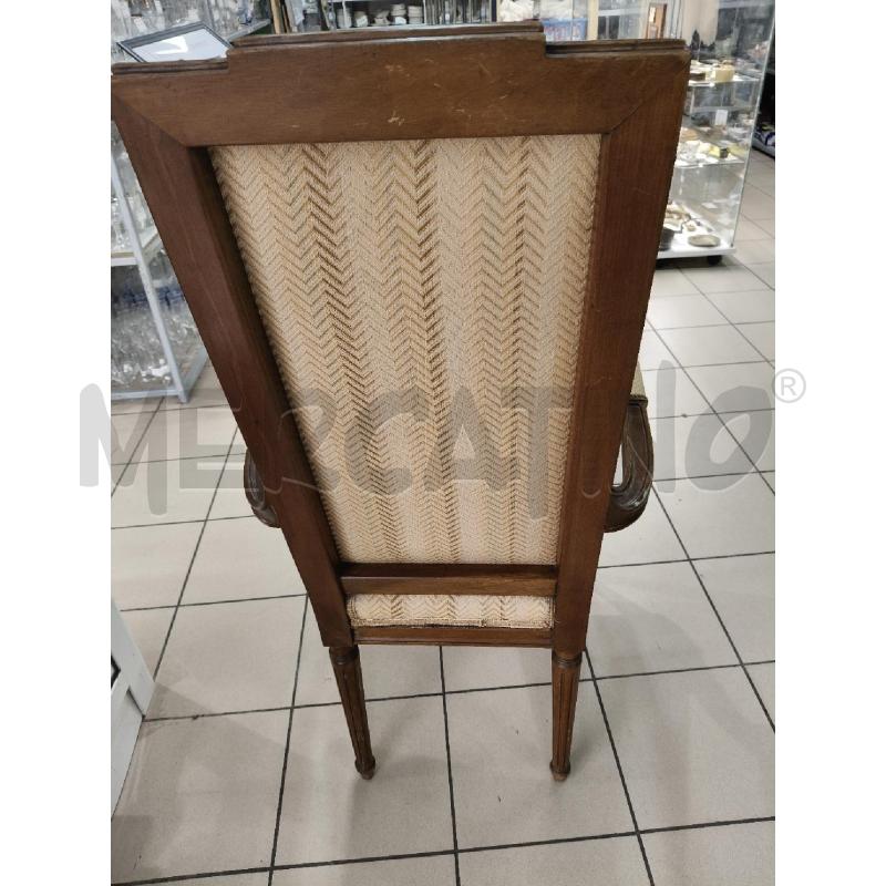POLTRONA LEGNO TESS RIGHE GIALLO | Mercatino dell'Usato Roma talenti 2