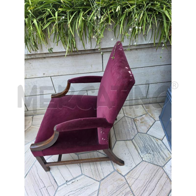 POLTRONA LEGNO TESS ROSSO | Mercatino dell'Usato Roma talenti 2