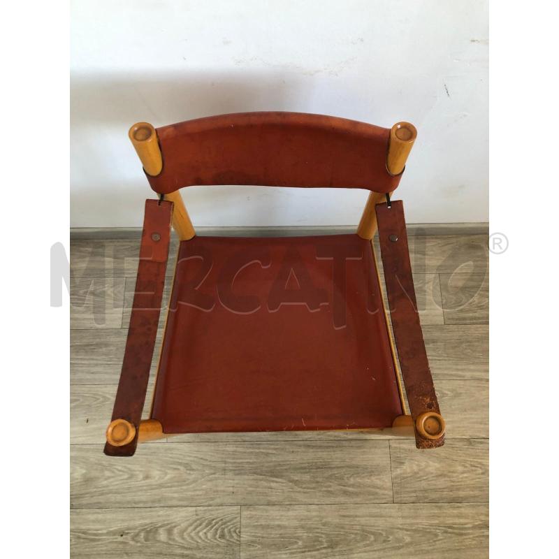POLTRONCINA '70 IN LEGNO E CUOIO | Mercatino dell'Usato Roma talenti 4
