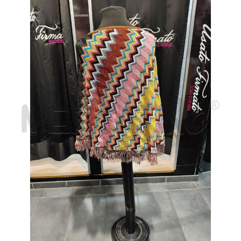 PONCHO D MISSONI ROSA MARR GIALLO ZIGZAG FRANGE | Mercatino dell'Usato Roma talenti 3